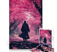Puzzle 1000 pièces Samurai Cherry Blossom pour Adolescents, Jeu de réflexion et de détente, pour Les fêtes (50x75cm)