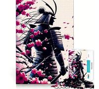 Puzzle 1000 pièces Samurai Cherry Blossom pour Adultes et Adolescents Se Souvenir, Construire Lentement, apprécier, découpe précise, œuvre d'art à Collectionner (38x52cm)