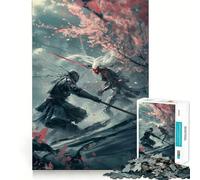Puzzle 1000 pièces Samurai Cyborg Showdown pour Adolescents, Jeu Mental Anti-Stress, découpe Premium, Cadeau Exquis (50x75cm)