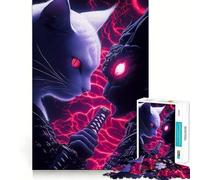 Puzzle 1000 pièces Samurai Devon Rex Cat Showdown Animal pour Adolescents Jeu de logique et de détente Découpe précise (50x75cm)