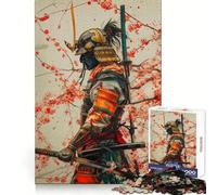 Puzzle 1000 pièces Samurai Fleurs de Cerisier pour Adolescents, Jeu intellectuel, détente mentale, découpe de qualité, Cadeau de Vacances (38x52cm)