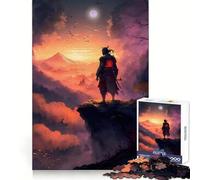 Puzzle 1000 pièces Samurai Guardian Sunset pour Adolescents, Jeu de réflexion et de détente, pour Les fêtes (38x26cm)