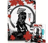 Puzzle 1000 pièces Samurai Katana Japon Jeu pour Adultes Activité à la Maison Découpe Lisse Surprise de Noël (38x26cm)