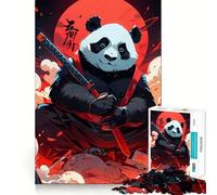 Puzzle 1000 pièces Samurai Panda avec Katana pour Adultes, Jouet de logique Fine, Loisirs, Bords Nets, Objet de Collection (50x75cm)