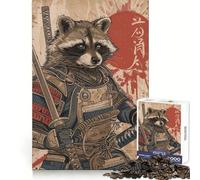Puzzle 1000 pièces Samurai Raccoon Teenagers, Jeu de logique et de Stimulation, Divertissement d'intérieur, Bords de qualité supérieure, Cadeau mémorable (50x75cm)