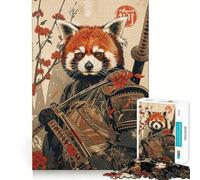 Puzzle 1000 pièces Samurai Red Panda pour Adultes et Adolescents, Jeu intellectuel, à Partager à la Maison, qualité et découpe Classique (38x26cm)