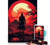 Puzzle 1000 pièces Samurai Sunset Japan pour Adultes, Jeu de réflexion et d'éveil, activité à la Maison, découpe Lisse, Surprise de Noël (38x26cm)