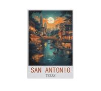 Puzzle 1000 Pièces，San Antonio, Texas，3D Adultes Bois Jouets Éducatifs Meilleur Cadeau d'anniversaire Garçons Filles（75x50cm）-AM18