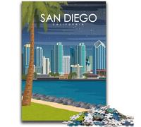 Puzzle 1000 pièces San Diego, Californie, pour Adultes et Adolescents Chaque pièce est Unique Jeu Familial Stimulant (38x52cm)