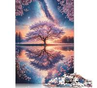 Puzzle 1000 pièces Sanctuaire de Sakura étoilé, Puzzle de difficulté, Jeu éducatif, Jouet, Cadeau d'halloween (38 x 26 cm)