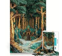Puzzle 1000 pièces Sanctuaire du Bosquet Sacré pour Adultes, Jeu intellectuel, Divertissement apaisant, découpe précise, Cadeau de Noël (38x52cm)