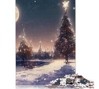 Puzzle 1000 pièces « Sapin de Noël par The Moon » pour Adolescents Adultes, Puzzles en Papier pour s'amuser en Famille et Passer Une soirée Jeux (1000 pièces, 38 x 26 cm)
