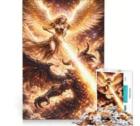 Puzzle 1000 pièces Satan vaincu par l'archange Gabriel Jeu éducatif Anti-Stress Cadeau Unique pour Anniversaire et Noël 50x75cm