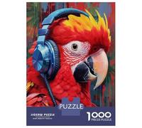 Puzzle 1000 Pièces Scarlet Macaw Puzzle Adulte, Casse-tête, Découpe De Précision, Cadeau Unique pour Anniversaire Et Noël 52x38cm/1000pcs