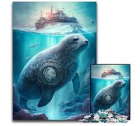 Puzzle 1000 pièces Sceau Créatures Imaginaires Puzzles Impossibles pour Adultes Activité Familiale, Casse-tête, Décoration Intérieure, Cadeau de Noël 26x38cm