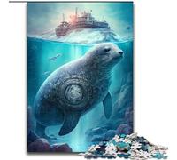 Puzzle 1000 pièces Sceau Créatures Imaginaires Puzzles Impossibles pour Adultes Taille 26x38cm Idéal pour Les Amoureux, Cadeau Parfait de Noël, du Nouvel an, de la Saint-Valentin
