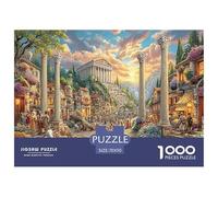 Puzzle 1000 pièces Scène de Ville Antique - Papier recyclé - Ville Antique avec colonnes - Puzzle Adulte - Cadeau - Jeu éducatif et défi - Décoration Murale - 70x50cm