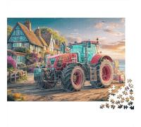 Puzzle 1000 pièces, Scène Tracteur Rural, Carton Extra épais, Éducatif, Activité Famille, Divertissement chez soi 52x38cm