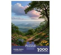 Puzzle 1000 Pièces Scenic Mountain Trail with Flowers Puzzles pour Adolescents - Anti-Stress - Défi Éducatif - Cadeau d'anniversaire Unique 70x50cm/1000pcs
