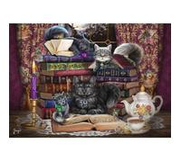 Puzzle 1000 pièces - SCHMIDT - Heure du conte avec des chats - Animaux - Adulte - Coloris Unique