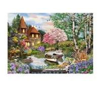 Puzzle 1000 pièces Schmidt - Maison au bord du lac multicolore G