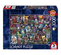 Puzzle 1000 pièces SCHMIDT SPIELE 113686 Cartes de tarot illustration colorée Paysage Boîte bleue