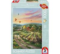 Puzzle 1000 pièces Schmidt Spiele Thomas Kinkade Peaceful Valley Vineyard Illustration détaillée Portrait