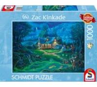 Puzzle 1000 pièces Schmidt Spiele Zac Kinkade - La Maison Hantée, bleu et vert néon