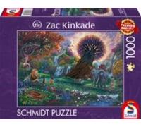 Puzzle 1000 pièces SCHMIDT SPIELE Zac Kinkade The Garden of Eden - scène fantastique, boîte violette
