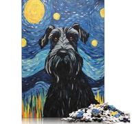 Puzzle 1000 pièces Schnauzer géant étoilé, Jeu éducatif, décoration familiale, pour Adultes (38 x 26 cm)