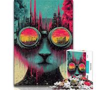 Puzzle 1000 pièces Sculpture mystérieuse Puzzle 1000 pièces décoration Murale Artistique et idée Cadeau d'anniversaire pour Amis Bureau à Domicile 38x26cm