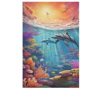 Puzzle 1000 Pièces - Seabed A School of Fish - Puzzles en Bois pour Adultes Et Enffourmis - Décoration D'Intérieur (78×53cm)
