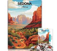 Puzzle 1000 pièces Sedona, Arizona, pour Adolescents et Adultes, Jeux éducatifs, Anti-Stress, liste de souhaits avec Père Noël 50x75cm