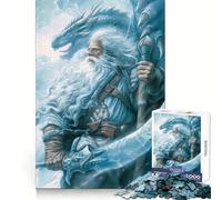 Puzzle 1000 pièces Seigneur Dragon Blanc pour Adolescents Entraînement Intelligent, Passe-Temps agréable, découpe Impeccable, Surprise d'anniversaire (38x26cm)