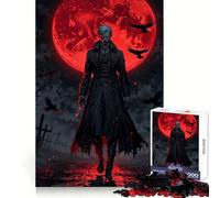 Puzzle 1000 pièces Seigneur Vampire de la Lune de Sang pour Adultes Exercice Mental, Divertissement Anti-Stress, Bords Nets, Cadeau attentionné (38x26cm)