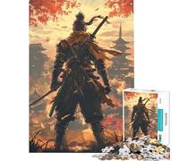 Puzzle 1000 pièces Sekiro Guerrier samouraï pour Adolescents activités Amusantes à la Maison Jeu Pratique pour améliorer la mémoire adapté aux 14 Ans et Plus (38x26cm)