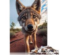 Puzzle 1000 pièces Selfie d'un Jeune Loup pour Adultes Puzzles en Papier Jeux éducatifs pour Enfants 38 x 26 cm / 1000 pièces