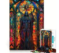 Puzzle 1000 pièces Sentinelle en vitrail pour Adolescents, Jeu de réflexion et de Loisirs, Design Amusant, Assemblage, Cadeau élégant 50x75cm