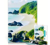 Puzzle 1000 pièces Sérénité au Bord de la mer Décoration découpée soignée Jeu de réflexion Cadeau Temps de Jeu Calme Activité d'anniversaire (38x52cm)