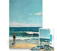 Puzzle 1000 pièces Sérénité au Bord de la mer pour Adolescents améliore la mémoire, se détend, Bords précis, Cadeau créatif (38x52cm)