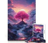 Puzzle 1000 pièces Sérénité des Fleurs de Cerisier pour Adultes,Puzzle logique et Relaxant,Assemblage sans Couture,Cadeau de Noël (38x26cm)