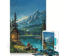Puzzle 1000 pièces Sérénité des Montagnes pour Adultes, Jeu de logique, détente et Amusement, pour Les vœux du Père Noël (38x26cm)