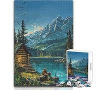 Puzzle 1000 pièces Sérénité en Montagne Difficile Cadeau d'anniversaire pour Les 14 Ans et Plus (Taille 38x52cm)