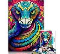 Puzzle 1000 pièces Serpent coloré pour Adolescents, Jeu Familial Anti-Stress, défi Difficile, Collection d'artistes, Beaux-Arts 50x75cm
