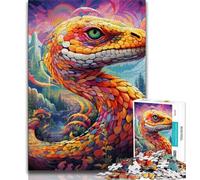 Puzzle 1000 pièces Serpent coloré pour Adultes et Adolescents, Anti-Stress, défi Difficile, décoration d'intérieur Unique et Cadeaux (75x50cm)