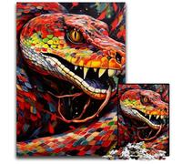 Puzzle 1000 pièces Serpent coloré, pour Les Parents, Les Amoureux et Les Amis à partir de 14 Ans 26x38cm/10,23x14,96 Pouces