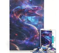 Puzzle 1000 pièces Serpent Cosmique dans Une nébuleuse, Jeu Pratique, Difficile, Cadeau Unique pour Un Anniversaire ou Noël 50x75cm