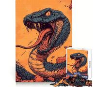 Puzzle 1000 pièces Serpent enragé pour Adultes, illustrant Un Serpent enragé Jeu Intelligent, Calme et apaisant Un (38x52cm)