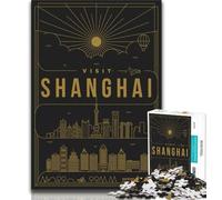 Puzzle 1000 pièces Shanghai Chine pour Adultes, Jouet éducatif et décompressant, Cadeau d'anniversaire, décoration Murale 50x75cm