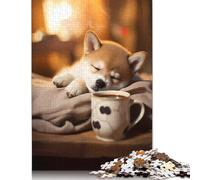 Puzzle 1000 pièces Shiba Inu, Chien et Chiot, Puzzles pour garçons et Filles, Puzzles de difficulté Moyenne, utilisés pour se détendre, 1000 pièces (75 x 50 cm)